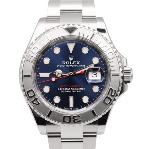 rolex yachtmaster blue dial 35mm|rolex yacht master 40 126622.